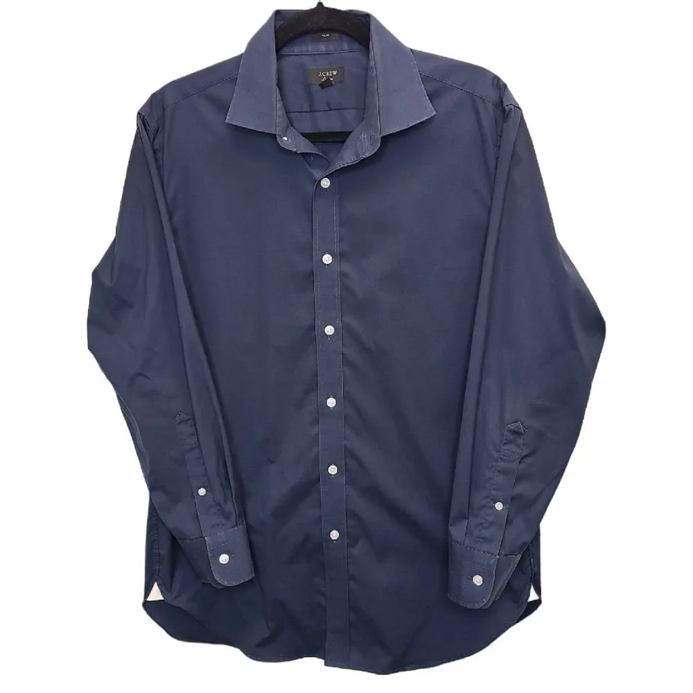 J. Crew Ludlow Slim Fit Navy Blue Button Up 16 / 32